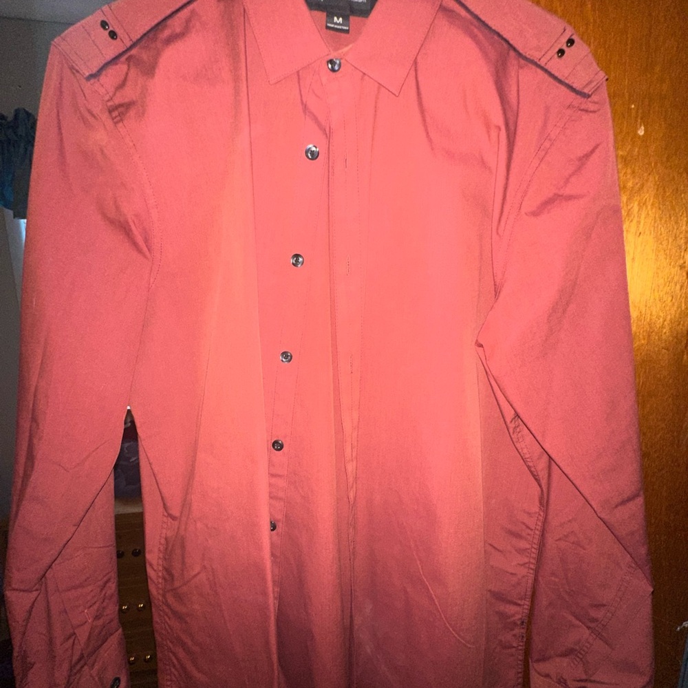 INC International Concepts Red Lightweight Shirt Jacket